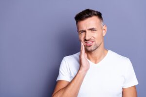 Man with TMJ disorder